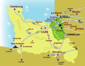 Plan de situation de Cormeilles en Pays d'Auge