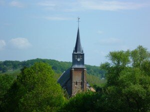 Vue sur l'église de Saint Pierre de Cormeilles